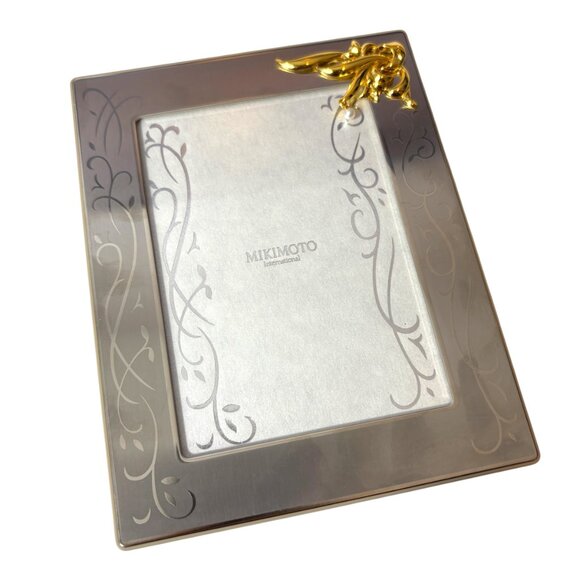 Vintage Mikimoto International Limited Edition 2004 Photo Frame Silver w/ Pearl - Picture 1 of 6